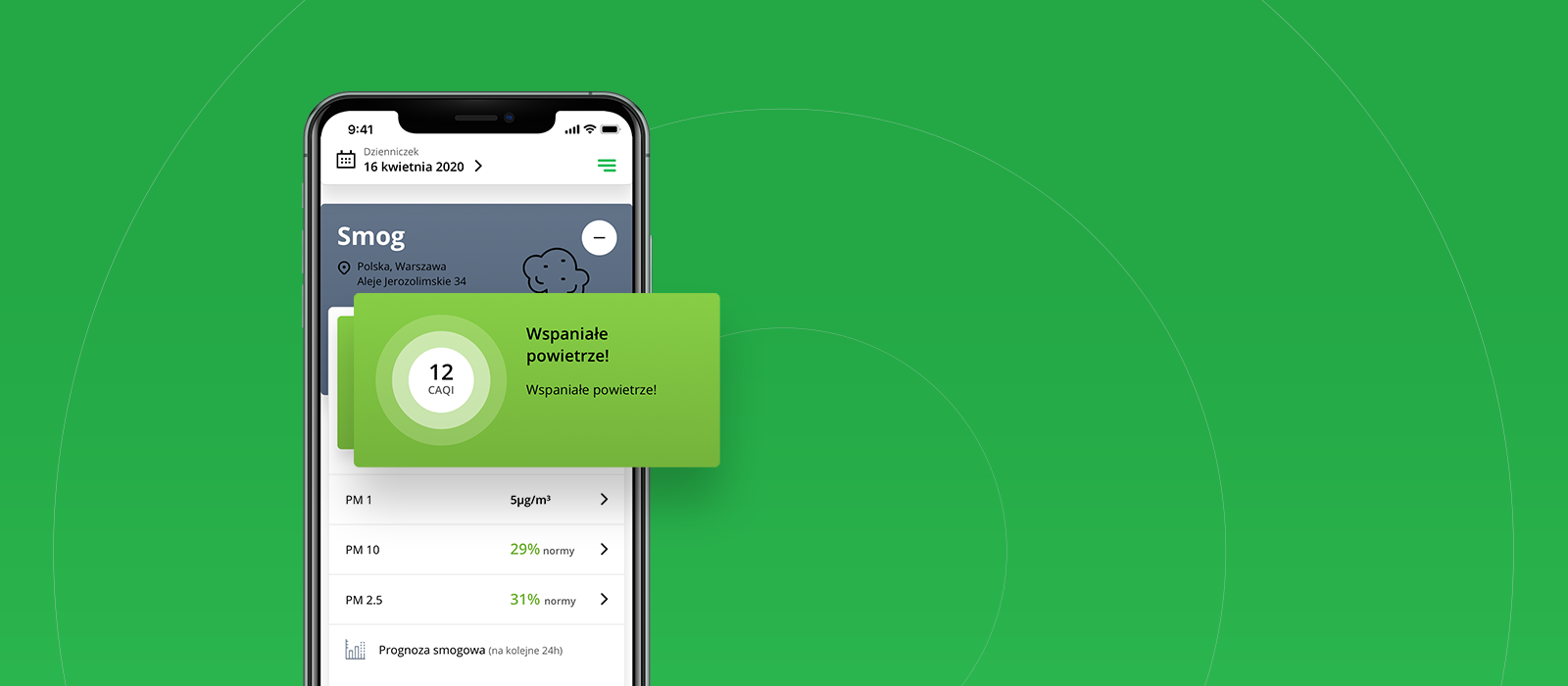 Informacje o smogu i jakości powietrza